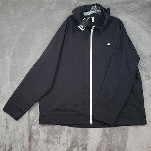 Adidas Golf Go-To Utility DWR Full Zip Jacket Black Mens Size 2XL NEW #IL0581
